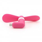 Wholesale iPhone Lighting Portable Cell Phone Mini Electric Cooling Fan (Pink)